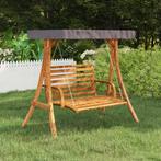 vidaXL Schommelframe met antracietkleur dak gebogen hout, Verzenden, Nieuw