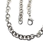 Zilveren robuuste anker schakel collier | 42 cm, Gebruikt, Ophalen of Verzenden, Zilver, Overige kleuren