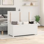 vidaXL Opbergbox wit 110x50x45,5 cm massief grenenhout, Huis en Inrichting, Verzenden, Nieuw