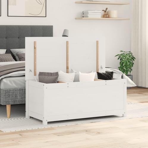 vidaXL Opbergbox wit 110x50x45,5 cm massief grenenhout, Huis en Inrichting, Kasten | Overige, Nieuw, Verzenden