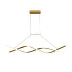 Moderne Hanglamp Goud 37W Kono 120cm Naturel wit, Huis en Inrichting, Ophalen of Verzenden, Nieuw, Minder dan 50 cm