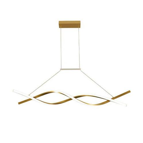 Moderne Hanglamp Goud 37W Kono 120cm Naturel wit, Huis en Inrichting, Lampen | Hanglampen, Minder dan 50 cm, Ophalen of Verzenden