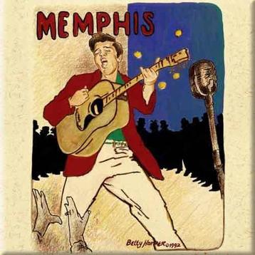 Elvis Presley Memphis Koelkast magneet officiële merchandise beschikbaar voor biedingen