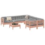 vidaXL 9-delige Loungeset met kussens massief douglas, Tuin en Terras, Tuinsets en Loungesets, Verzenden, Nieuw, Loungeset
