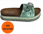 Ibiza Shiny Green Slippers #L1033, Kleding | Dames, Schoenen, Slippers, Nieuw, Ophalen of Verzenden, Kayla