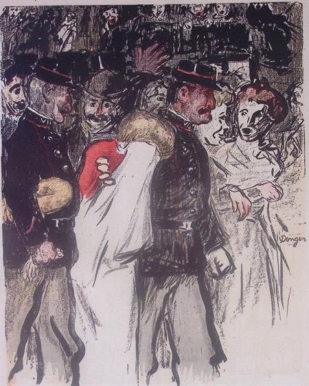 Agenten  - Litho Kees van Dongen (lijst optie, lithos), Antiek en Kunst, Kunst | Litho's en Zeefdrukken, Verzenden