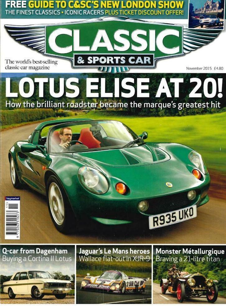 CLASSIC AND SPORTSCAR LOTUS ELISE JAGUAR XJR-9, Boeken, Auto's | Folders en Tijdschriften, Gelezen, Algemeen, Verzenden