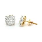 Oorbellen - 14 karaat Geel goud - 0.77ct. tw. Diamant, Sieraden, Tassen en Uiterlijk, Oorbellen, Nieuw