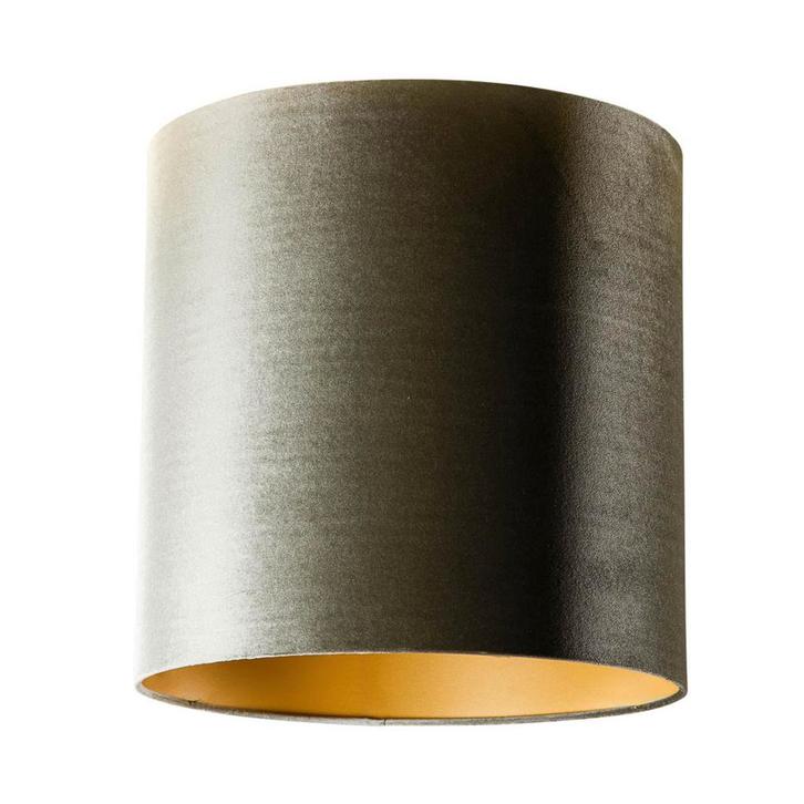Velours lampenkap groen met gouden binnenkant 40/40/40, Huis en Inrichting, Lampen | Lampenkappen, 25 tot 50 cm, Overige vormen