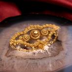 Gouden Zeeuwse knopen broche | Vintage (unisex, speld), Ophalen of Verzenden, Gebruikt, Overige kleuren, Goud