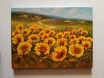 Gabriele Fabris (1958) - Girasoli, paesaggio della Toscana, Antiek en Kunst