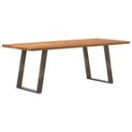vidaXL Eettafel rechthoekig 220x90x74 cm massief eikenhout, Verzenden, Nieuw