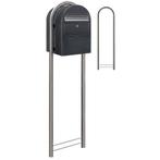 Bobi Swiss wandbrievenbus met pakketvak staal -, Tuin en Terras, Brievenbussen, Verzenden, Nieuw