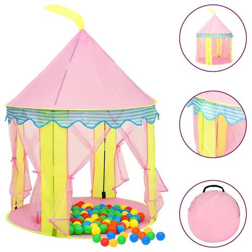 vidaXL Kinderspeeltent met 250 ballen 100x100x127 cm roze, Kinderen en Baby's, Speelgoed | Speeltenten, Nieuw, Verzenden