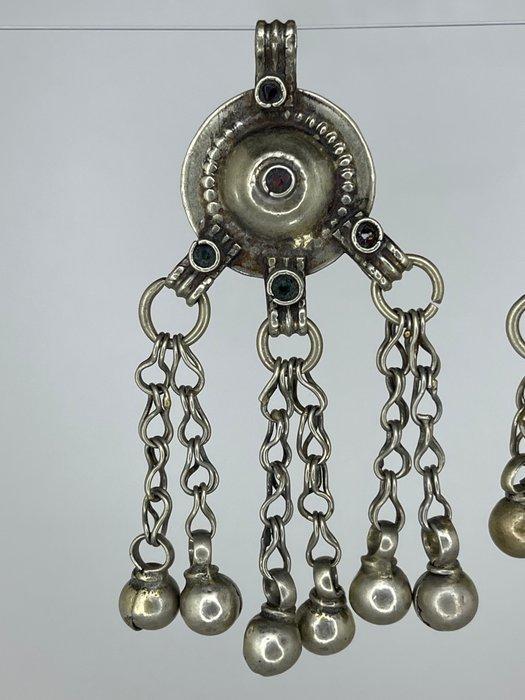 Set antieke Afghaanse tribale zilveren hangers –, Antiek en Kunst, Kunst | Niet-Westerse kunst