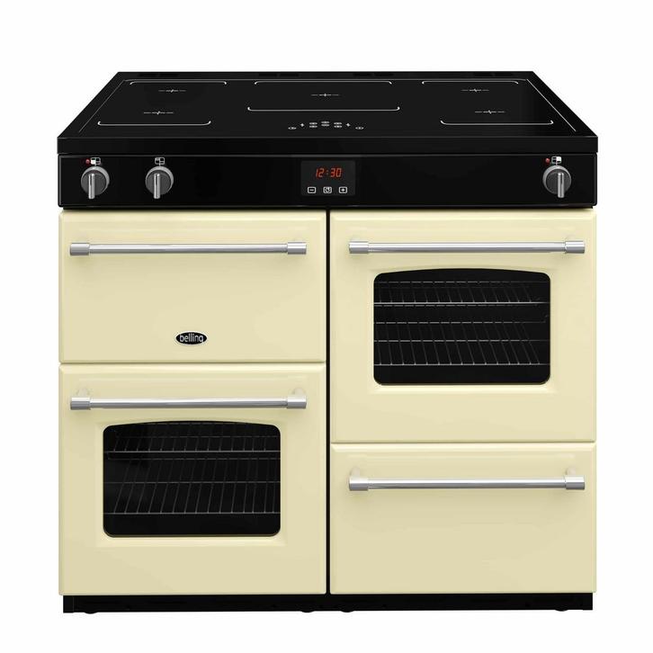 BELLING FARMHOUSE 100EI CREME Inductiekookplaat zones2249, Witgoed en Apparatuur, Fornuizen, Nieuw, Energieklasse A of zuiniger