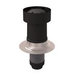 Ubbink Ventus geïsoleerde dakdoorvoer Ø150/160 0° - zwart, Verzenden, Nieuw