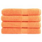 vidaXL Handdoeken SOLUND 4 st 600 g/m² 100x200 cm oranje, Verzenden, Nieuw, Oranje