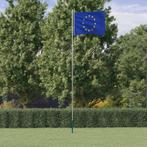 vidaXL Vlag met vlaggenmast Europa 6,23 m aluminium, Diversen, Vlaggen en Wimpels, Verzenden, Nieuw
