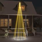 vidaXL Vlaggenmast kerstboom 732 LEDs warmwit 500 cm, Verzenden, Nieuw