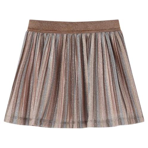 vidaXL Kinderrokje geplooid met glitters 116 bruin en roze, Kinderen en Baby's, Kinderkleding | Overige, Nieuw, Verzenden