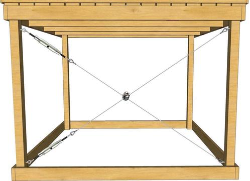 Pakket om te schoren met staalkabel - Met 6mm kabel, Doe-het-zelf en Verbouw, IJzerwaren en Bevestigingsmiddelen, Verzenden