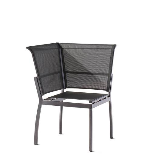 Sieger Malaga Lounge hoekstoel - zilvergrijs, Tuin en Terras, Tuinsets en Loungesets, Ophalen of Verzenden