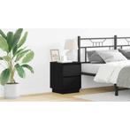 vidaXL Nachtkastje met lade met Zwart 39 x 34.5 x 50 cm, Huis en Inrichting, Minder dan 45 cm, Verzenden, Nieuw, Minder dan 55 cm