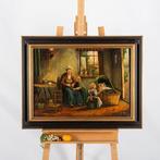 A. Brouwer (XX) - Interieurgezicht, Antiek en Kunst, Kunst | Schilderijen | Klassiek