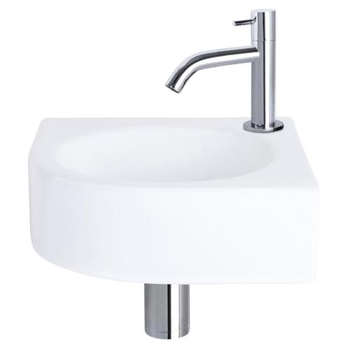 Fonteinset Differnz Cleo 30x30x10 cm Keramiek Wit Met Kraan, Doe-het-zelf en Verbouw, Sanitair, Overige typen, Nieuw, Chroom, Ophalen of Verzenden