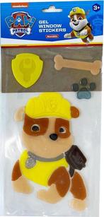 Mega Herbruikbare Raamsticker Paw Patrol - Rubble - 21-delig, Ophalen of Verzenden, Nieuw