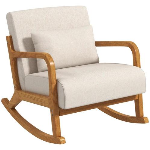 TRUUSK HOMCOM Schaukelsessel gepolsterter Schaukelstuhl mit, Huis en Inrichting, Fauteuils, Nieuw, Verzenden
