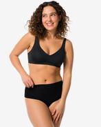 HEMA Damesstring hoge taille micro rib zwart, Kleding | Dames, Verzenden, Zwart