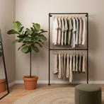 Industrieel Kledingrek Trappes | Zwart 26.9 mm | Vloer/Wand, Kleding | Dames, Kledingrekken, Ophalen of Verzenden, Nieuw