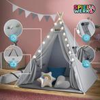 Tipi Speeltent Grijs 160x120x120cm (Speelhuizen, Speelgoed), Kinderen en Baby's, Speelgoed | Speeltenten, Verzenden, Nieuw