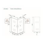 Aanbieding: Dubbele Swingdeur Uni 1000X1000X2000 8Mm Nano, Ophalen of Verzenden, Nieuw