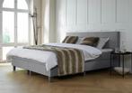 ACTIE! Boxspring Malaga 160 200 Grijs, Huis en Inrichting, Slaapkamer | Boxsprings, Nieuw, 160 cm, Grijs, Modern