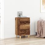 vidaXL Nachtkastje 40x35x70 cm bewerkt hout oud houtkleurig, Minder dan 45 cm, Verzenden, Nieuw, 70 cm of meer