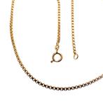 Gouden Venetiaanse schakel ketting | 46 cm, Sieraden, Tassen en Uiterlijk, Kettingen, Ophalen of Verzenden, Gebruikt, Overige kleuren