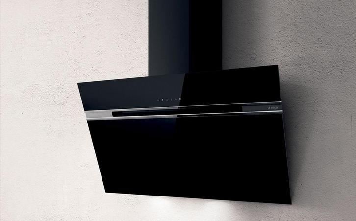 Elica PRF0101143 afzuigkap Muurmontage Zwart,439, Witgoed en Apparatuur, Afzuigkappen, Vrijstaand, 600 tot 800 m³ per uur, Recirculatie