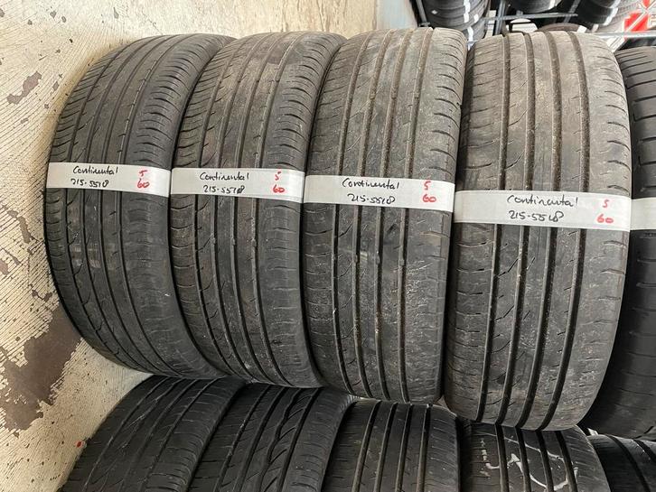 215-55-18 Continental Zomerbanden 5mm Incl Montage 215 55 18, Auto-onderdelen, Banden en Velgen, 18 inch, Zomerbanden, 215 mm