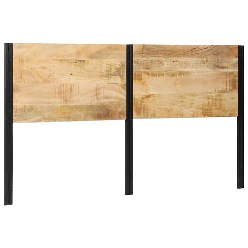 vidaXL Hoofdeinde 180 cm massief hout mango en ijzer, Huis en Inrichting, Slaapkamer | Bedden, Bruin, Nieuw, Hout, Verzenden