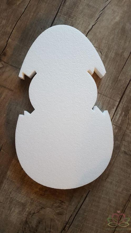 Styropor Ei met kuiken Groot Piepschuim 40*3cm. Workshopitem, Hobby en Vrije tijd, Knutselen, Nieuw, Ophalen of Verzenden