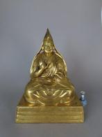 Gezeten Lama met veel bloemrijke details en een fijne