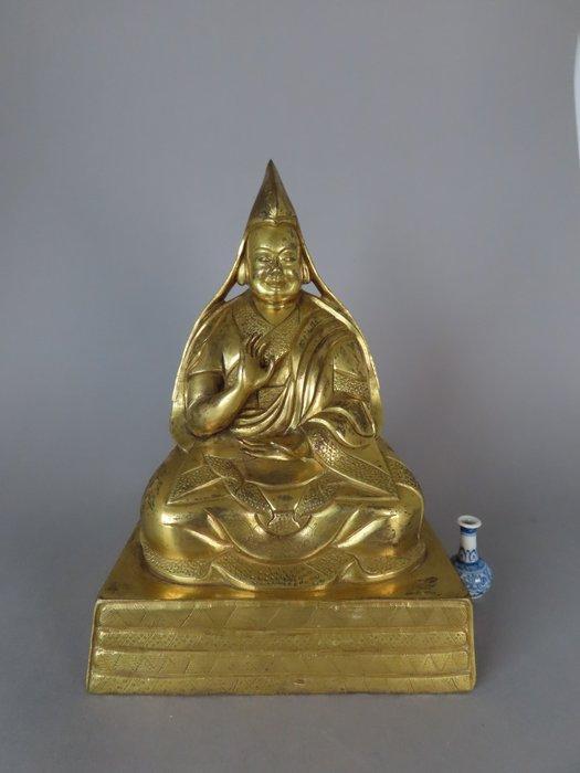 Gezeten Lama met veel bloemrijke details en een fijne, Antiek en Kunst, Antiek | Overige Antiek