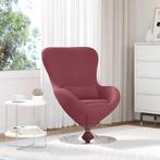vidaXL Eivormige stoel Wijnrood Stof, Huis en Inrichting, Fauteuils, Verzenden, Nieuw