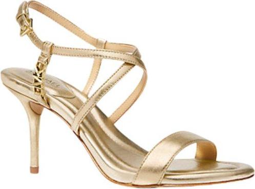 Michael Kors Veronica Heeled Sandalen Dames - Pale Gold - Ma, Kleding | Dames, Schoenen, Nieuw, Verzenden