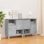 vidaXL Dressoirs 2 st 60x35x70 cm bewerkt hout betongrijs, Huis en Inrichting, Kasten | Dressoirs, Verzenden, Nieuw, 50 tot 100 cm