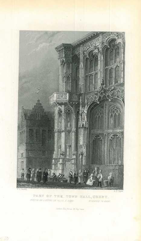 Zicht op Ghent, Antiek en Kunst, Kunst | Etsen en Gravures