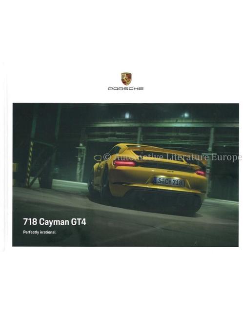 2021 PORSCHE 718 CAYMAN GT4 HARDCOVER BROCHURE JAPANS, Boeken, Auto's | Folders en Tijdschriften, Porsche